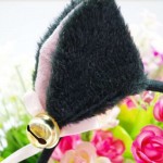  2017 Women Fashion Charming Lovely High Quality White/Black Fox Cat Ear Fur Hair Clip Hairband Bell Hairwear