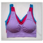  3pcs/set sexy genie bra With Pads Seamless push up bra plus size XXXL underwear wireless (black/white/nude) (red/blue/purple)