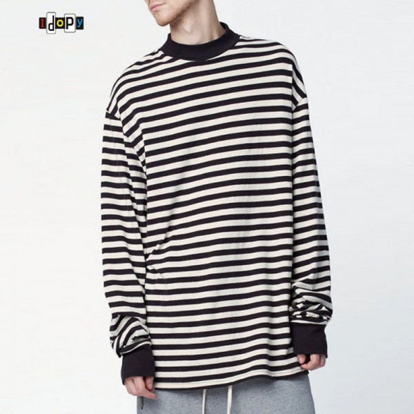  Fashion Men's Oversized Hoodies Plus Size Street White Black Striped Loose Baggy Hoody Long Sleeve Hoodie Men For Hipster