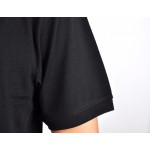  Men's 100% New Merino Wool Short Sleeve blak POLO Shirt  Out Door Lightweight Tee Lapel Turn-down V Collar Button