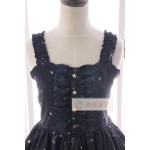  New Summer Sweet Mori Girl Lolita Dress Constellation Pegasus Agaric Lotus Leaf Printed JSK Dress with Bow