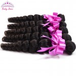  Peruvian Virgin Hair Loose Wave 4 Bundles Loose Wave Curly Weave Human Hair Bundles Loose Curly Virgin Hair 4PCS