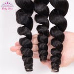  Peruvian Virgin Hair Loose Wave 4 Bundles Loose Wave Curly Weave Human Hair Bundles Loose Curly Virgin Hair 4PCS