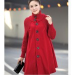  Sale Casacos Femininos Outwear Coat Abrigos Mujer Autumn And Winter Cloak Outerwear Women Wool Coat Long Maternity Clothing #C5