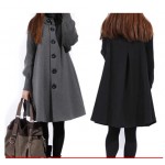  Sale Casacos Femininos Outwear Coat Abrigos Mujer Autumn And Winter Cloak Outerwear Women Wool Coat Long Maternity Clothing #C5