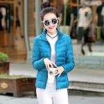  Solid Color Winter Women Down Jacket Pocketable Fashion  Duck Feather Ultra Lightweight Jacket sha029