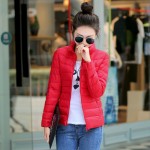  Solid Color Winter Women Down Jacket Pocketable Fashion  Duck Feather Ultra Lightweight Jacket sha029