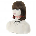  Synthetic Wigs Full Bang Straight Short Wigs for Black Women 11" Cheap Synthetic Wigs Melanie Martinez Wig Ombre perruque Brown