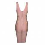  high quality sleevless  pink bandage dress party dresses 2017 HL bodycon bandage dress vestidos