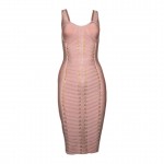  high quality sleevless  pink bandage dress party dresses 2017 HL bodycon bandage dress vestidos