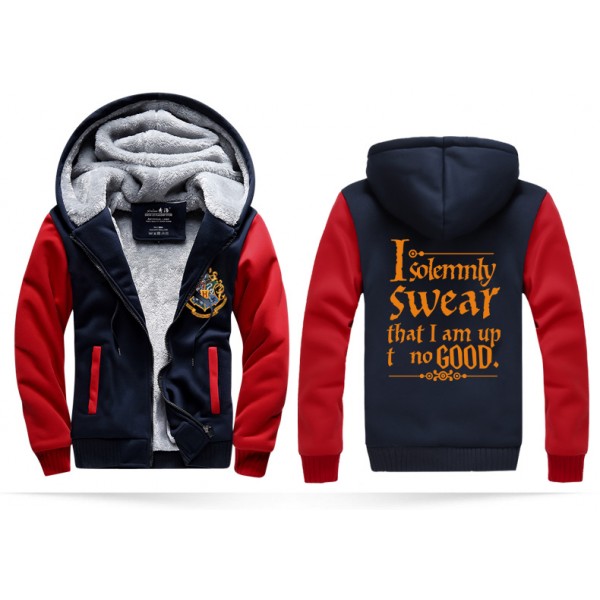  zippter fleece sweatshirt I Solemnly Swear That I Am Up To No Good men jacket 2017 tracksuits winter casual hoodies