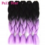 1-10 Packs Braiding Hair 24" 100G Pure Black Grey purple Color Full Star Senegalese Twists  Synthetic Jumbo Box Braiding Hair