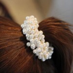 1 PC New Fashion Women Lady Pearls Beads Elastic Hair Rope Scrunchie Ponytail Holder Hair Band Accessories
