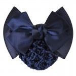 1 PC Sweet Girl Satin Bow Barrette Lady Hair Clip Cover Bowknot Bun Snood Women Hair Accessories QLM