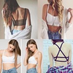 1 PC Women Sexy Padded Bra Crop Tops Bustier Vest Cut Out Shirt Black White Summer Beach Tank Tops