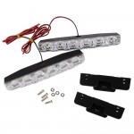 1 Pair Universal 6 LEDs Car Daytime Running Lights DRL DC 12V LED Steering Lamp Automobile Light Source Car-styling