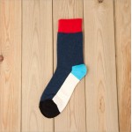 1 pair New style colorful Stripes men cotton socks brand man dress knit casual long tube socks casual calcetines skateboard sock