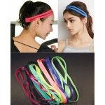 10 Candy Colors Fashion Anti-Slip Double Bands Elastic Headband Women Girl Casual Hairbands