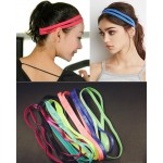 10 Candy Colors Fashion Anti-Slip Double Bands Elastic Headband Women Girl Casual Hairbands