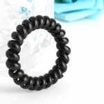 10 PCS/lot Women Girls Ladies Hair Bands Black Colorful Elastic Rubber Telephone Wire Style Hair Ties  Plastic Rope Hairband