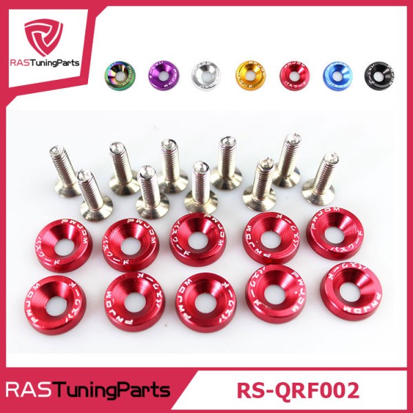 10 Pcs/Pack JDM Style Aluminum Fender Washers and Bolt for Honda Civic Integra RSX EK EG DC RS-QRF002