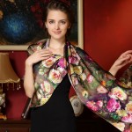 100% Mulberry Long Scarf Women Silk Scarf Luxury Brand Scarf Shawl Silk Scarves Long Printed Shawls Beach Cover-ups