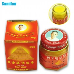 100% Original Vietnam Gold Tower Balm Ointment Pain Relieving Patch Body Massage Neck Massager Arthritis Tiger Balm C087