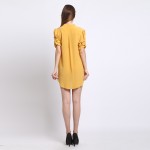 100% Silk Long Shirt Natural Silk Crepe De Chine New Women Fall Half Sleeve Shirt Exclusive Desigual with Belt