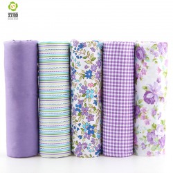 100% Tissus Cotton Fabric Telas Patchwork Fabric Fat Quarter Bundles Fabric For Sewing DIY Crafts Purple Color 40*50cm 5pcs/lot