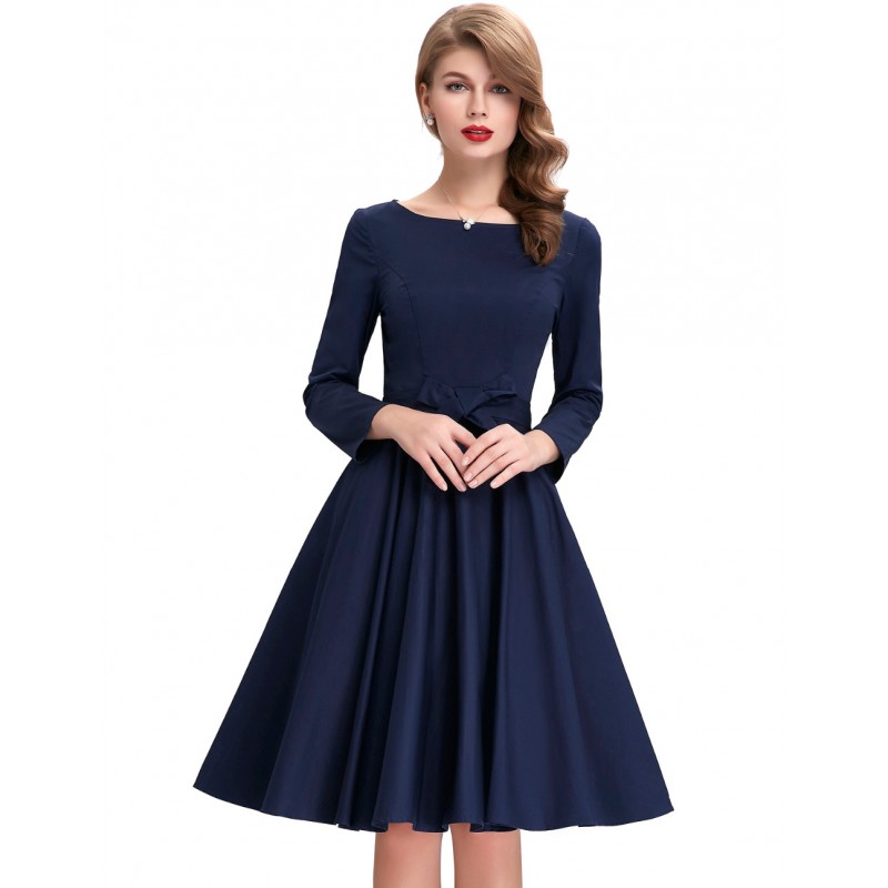 long sleeve rockabilly dress