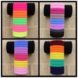 100pcs/lot 40mm Candy Colored  Hair Holders High Quality Rubber Bands Hair Elastics Accessories Girl Women Tie Gum (Mix Colors)