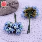 10pcs Foam Silk Stamen Handmade Artificial Berry Flower Wedding Decoration DIY Wreath Gift Box Scrapbooking Craft Fake Flower