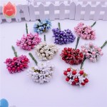 10pcs Foam Silk Stamen Handmade Artificial Berry Flower Wedding Decoration DIY Wreath Gift Box Scrapbooking Craft Fake Flower