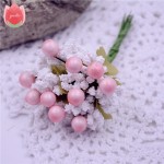 10pcs Foam Silk Stamen Handmade Artificial Berry Flower Wedding Decoration DIY Wreath Gift Box Scrapbooking Craft Fake Flower