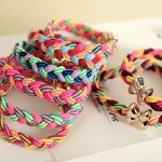 10pcs/lot High Quality Weaves Wide Gold Plated Bowknot Ponytail Elastic Holders Hair Accessories Girl Women Rubber Band Tie Gum