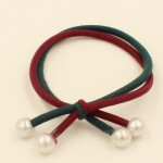 10pcs/lot Super Quality Elastics Pearls Rubber Bands Double Layers 2016 New Fashion Women Girls Hair Holders Accessories Tie Gum