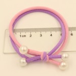 10pcs/lot Super Quality Elastics Pearls Rubber Bands Double Layers 2016 New Fashion Women Girls Hair Holders Accessories Tie Gum
