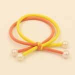10pcs/lot Super Quality Elastics Pearls Rubber Bands Double Layers 2016 New Fashion Women Girls Hair Holders Accessories Tie Gum