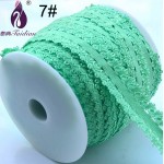 10yards/lot 20mm width Embroidered elastic white lace trim stretch net lace ribbon for Baby  hair accessories sewing materials