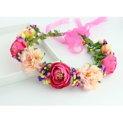 11 colors Handmade Fabric Camellia Flower Crown Bridal Hair Accessories Prom Flower Garland for Kids  health flower wreath
