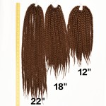 12'' 18" 22" Crochet Braids Box Braids Hair Extensions 12 Roots 3S Crochet Box Braiding Twist Hair Jumbo Crochet Hair for Women 