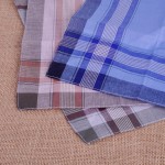 12Pcs/lot 37*37cm Soft Cotton Handkerchief Classic Check Plaid Pattern Comfort Vintage Square Handy Pocket Women Men For Gifts