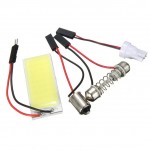 12V 2pcs Xenon HID super White 36 COB LED Dome Map Light Bulb with T10 Light Adapter Car Interior Panel Lamp Car-styling 