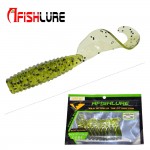 12pcs/lot Afishlure curly tail soft worm 45mm 1.2g artificial Panfish Crappie Bream Trout crankbait soft bait fishing lure