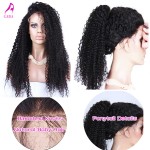 150% Density Glueless Full Lace Human Hair Wigs For Black Women 7A Kinky Curly Lace Front Human Hair Wigs Kinky Curly Lace Wig