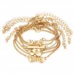 17KM 5Pcs/Set Alloy Hot New Bijoux Fashion Vintage Infinity 8 Bracelets For Women Bracelet Set Gift Wholesale Men Jewelry