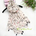 1PC 2017Spring New Design Acrylic Cotton Fashion Women Long Tassels Scarf Woman New Flower Viscose Tassels Shawls Pashminas