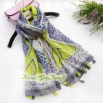 1PC 2017Spring New Design Acrylic Cotton Fashion Women Long Tassels Scarf Woman New Flower Viscose Tassels Shawls Pashminas