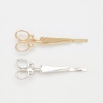 1PC Fashion lovely Women Girls Scissors Shape Gold Plated Hair Clip Barrettes Christmas Party Hairpin Hair Accessories 2016 Hot