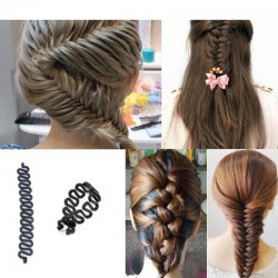 1PC Hairpin Hair Braiding Braider Tool Roller With Magic Hair Twist Accessories For Women's Barrette Elastic Hair Clips For Girl